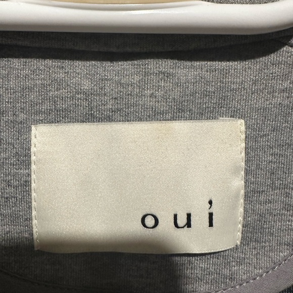 Oui deconstructed gray blazer size 6 mint condition with unfinished seems- EUC! - Picture 14 of 16